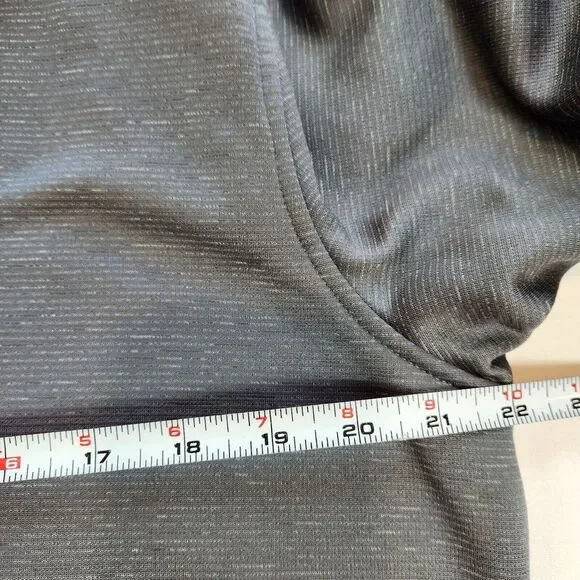 Under Armour Mens Size M ColdGear Hoodie 1/4 Zip Sweatshirt Gray Fleece Pullover - Picture 4 of 9